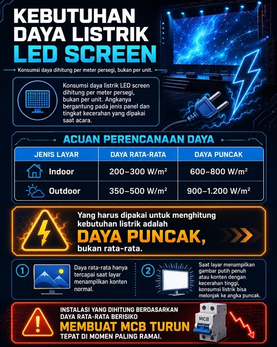 Kebutuhan Daya LED Screen