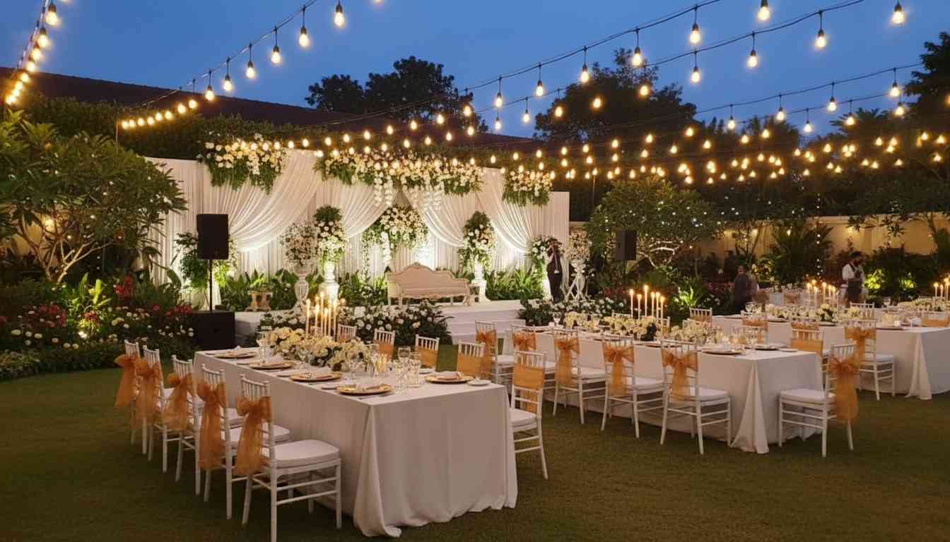 Kursi Tiffany untuk acara wedding outdoor di Bandung